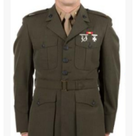 USMC Service Alpha Uniform Coat  And Pants 43R Coat 35L Pants Military Marines - Picture 1 of 14